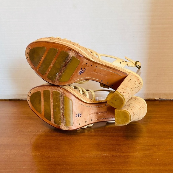 FRYE, Womens Tan Leather Sling back Sandals, 10. - Picture 4 of 7